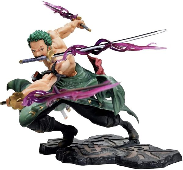 Tinion||ONE Piece- Roronoa Zoro- HIGH Detailed -Action Figure Miniature Toy Figure (Doll) Special Edition for Car Dashboard, Decoration, Cake, Office Desk & Study Table (Pack of 1) (Height- 18cm)